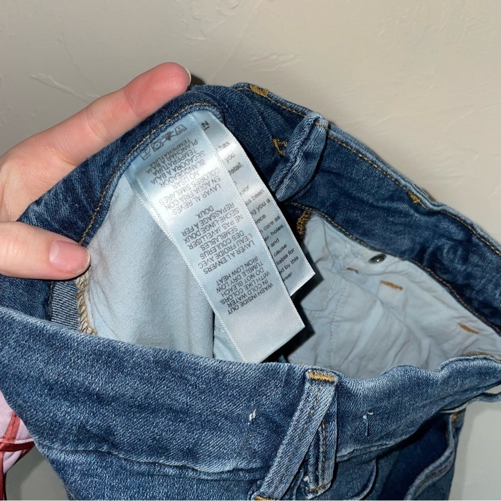 Good American Good Legs Blue 265 Distressed High Rise Skinny Jeans - Picture 9 of 10